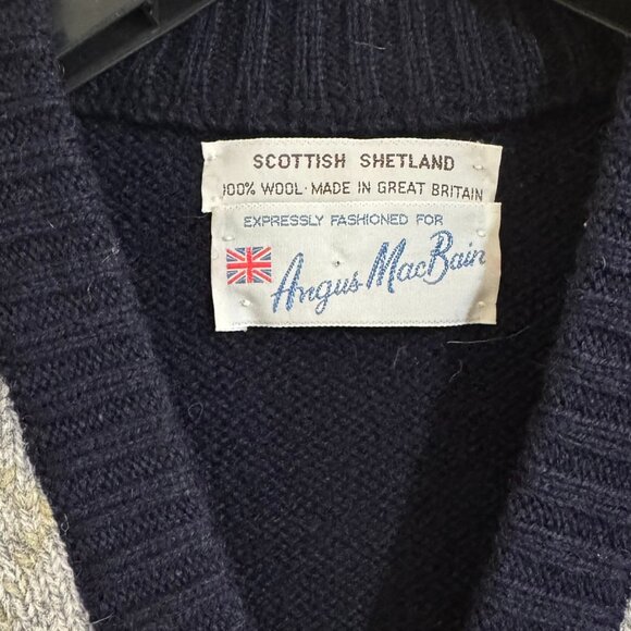 [Angus MacBain] Men's Vintage 100% Wool Sweater Vest Size XL - Picture 3 of 5